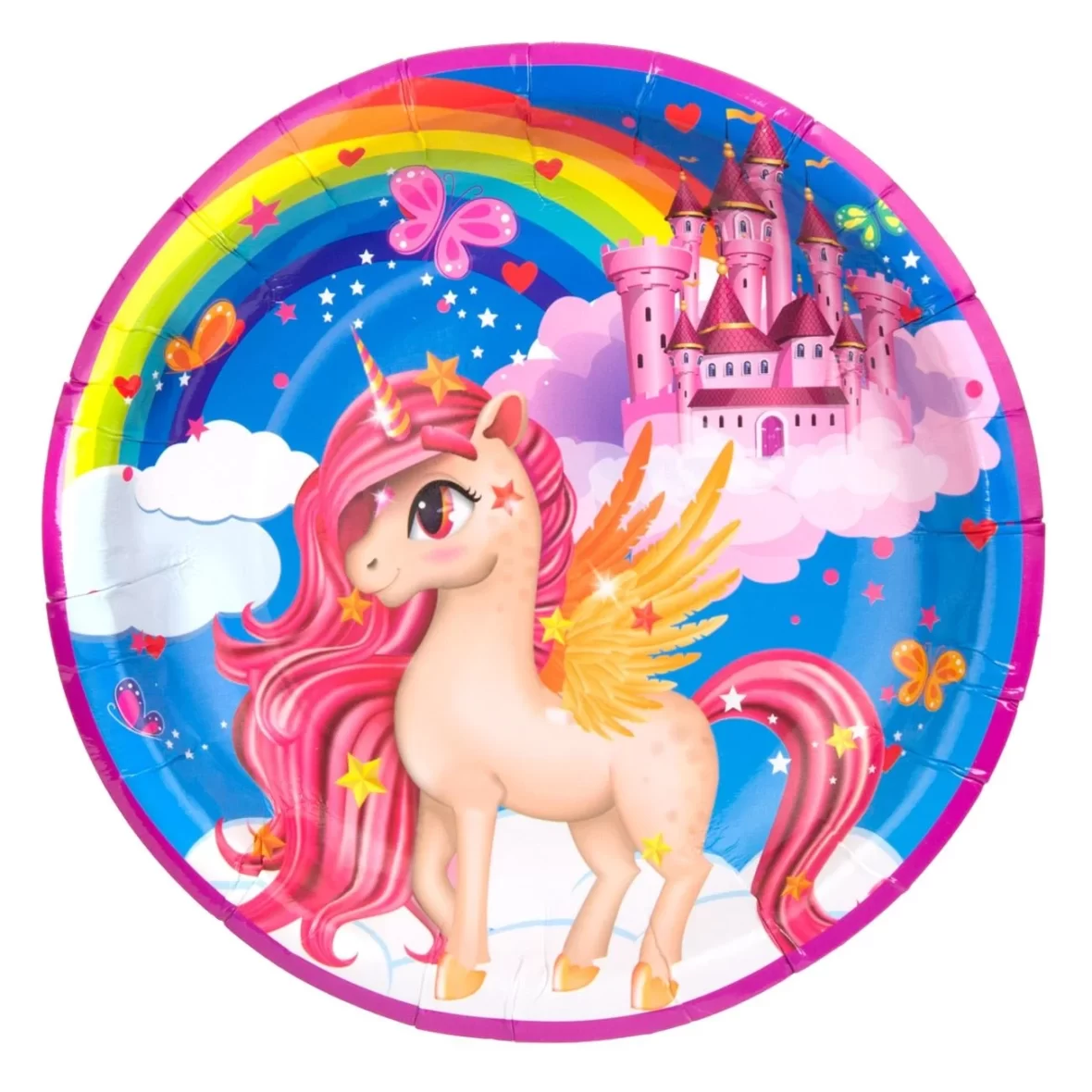 Set 10 farfurii Unicorn, 18 cm, model 1