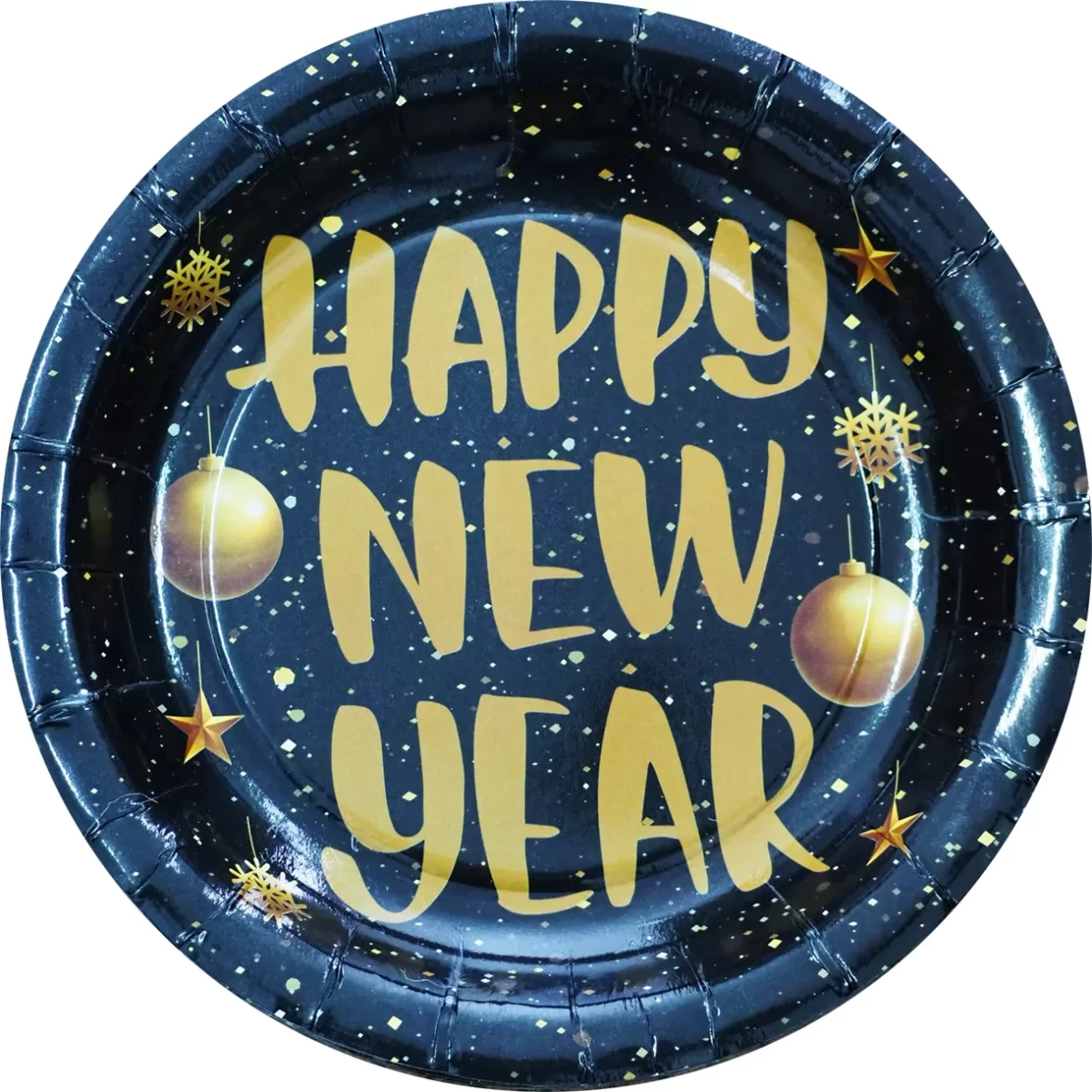 Set 10 farfurii Anul Nou, 18 cm