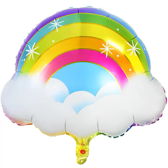 Balon folie Curcubeu, 60x60cm