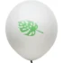 Baloane latex albe, cu imprimeu frunza, 30 cm