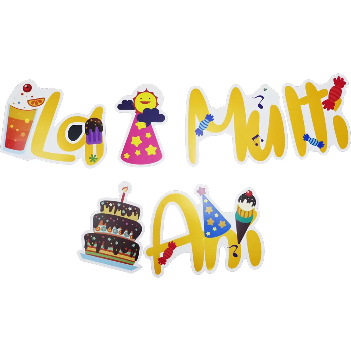 Set ghirlanda La Multi Ani Sweet Party