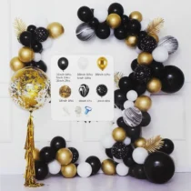 1168-arcada-baloane-aurii-negre-si-albe