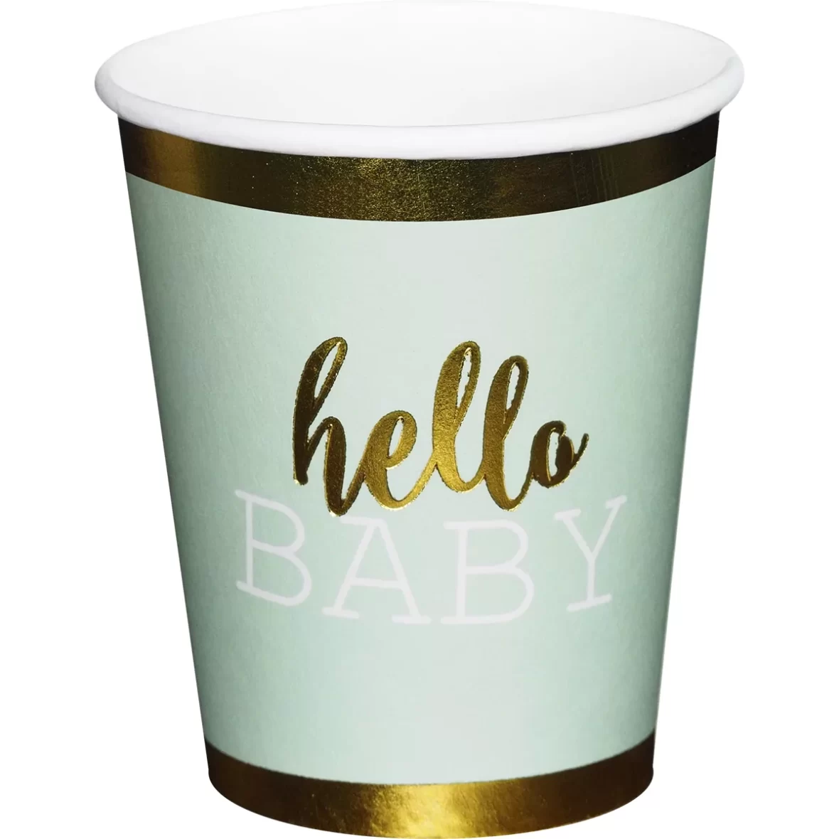 Set 6 pahare Hello Baby, turcoaz