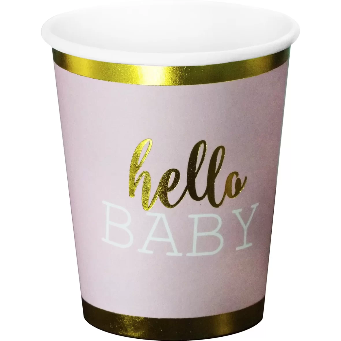 Set 6 pahare Hello Baby, roz