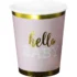 Set 6 pahare Hello Baby, roz