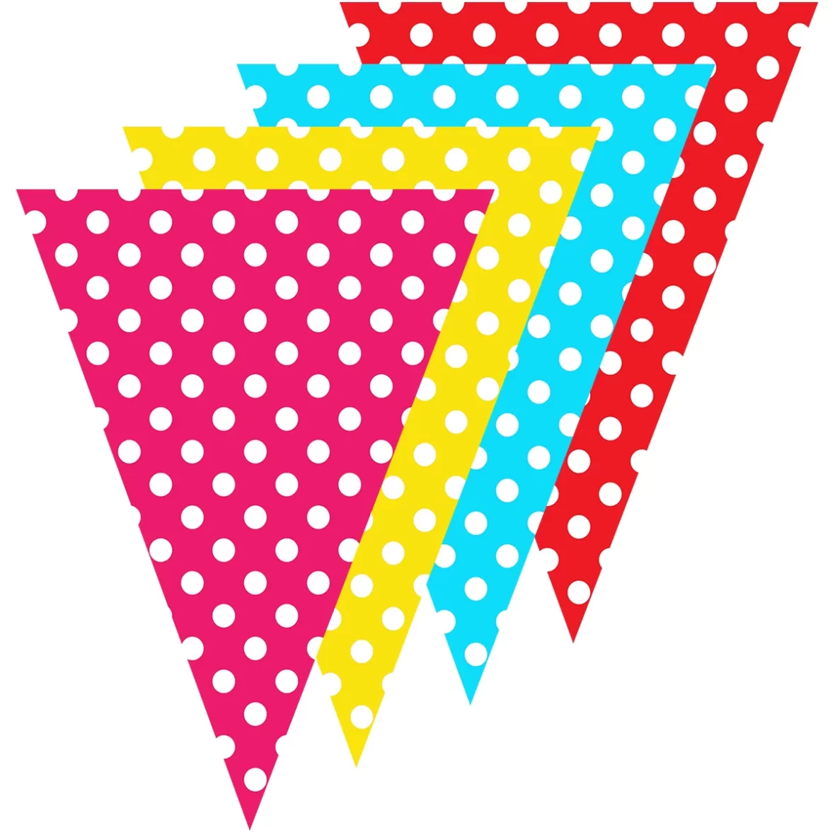 Set ghirlanda cu 10 stegulete cu buline