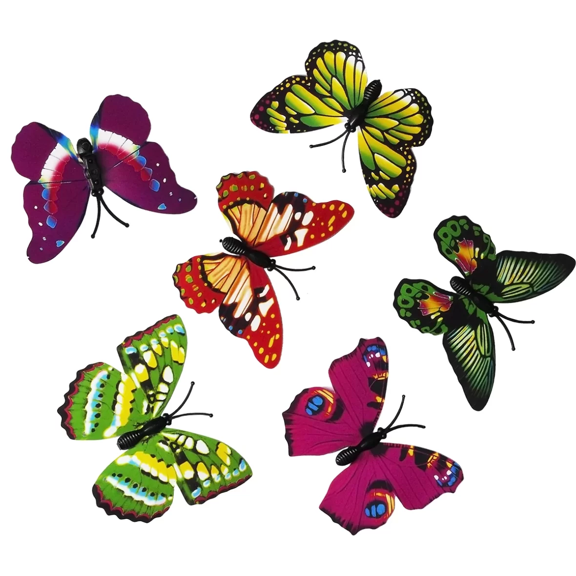 Set decoratiuni fluturasi 6 bucati, 7 cm