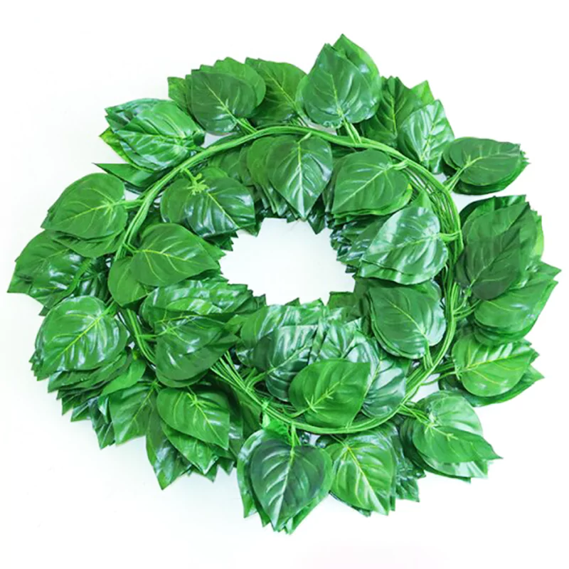 Ghirlanda frunze verzi, 2.3 m, cod 1237