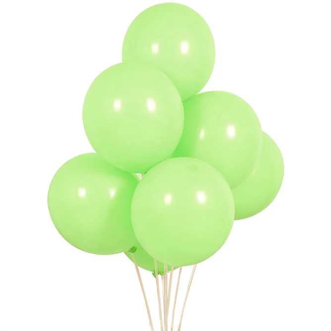 Baloane latex de 12 cm, Verde Lime deschis, 10 bucati, cod culoare #029