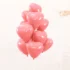 Baloane latex in forma de inimioara, Rosu Macaron, 30 cm, 6 buc.