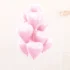 Baloane latex in forma de inimioara, Roz Macaron deschis , 30 cm, 6 buc.