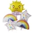 Set 5 baloane folie Soare-Curcubeu