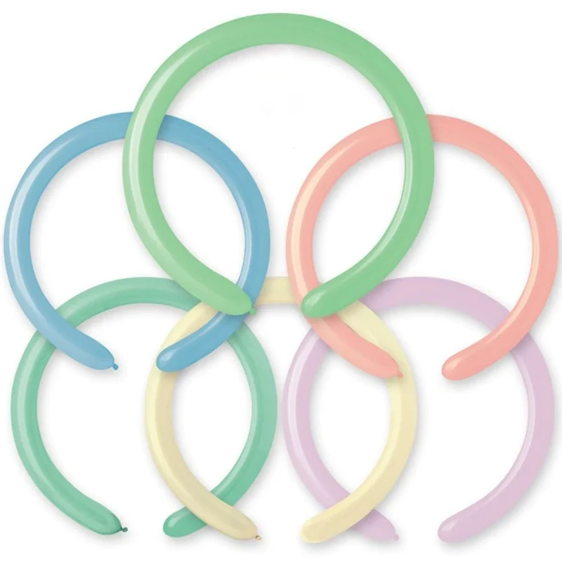 Set 10 baloane modelabile, culori macaron mixte