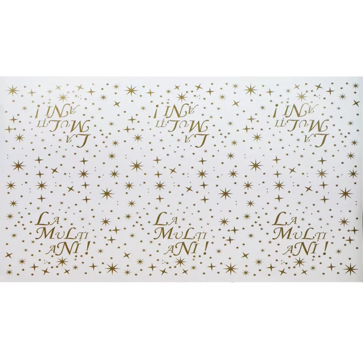 Fata de masa La multi ani, cu stelute aurii