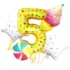 Set aranjamente 5 baloane Sweets Party, Cifra 5