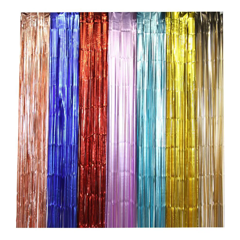 Perdele decorative in culori metalizate, 274 x 74 cm