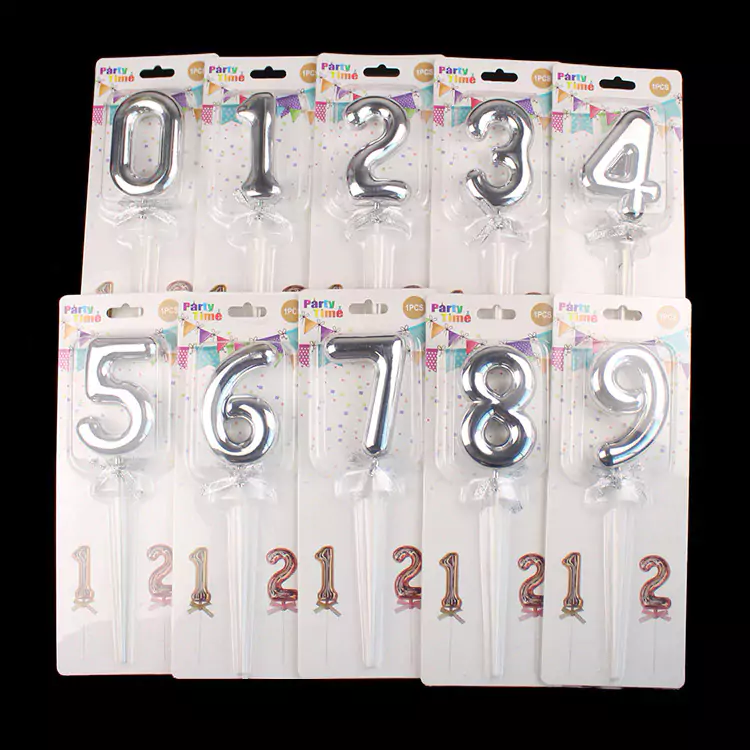 Topper cifra argintie 20 cm