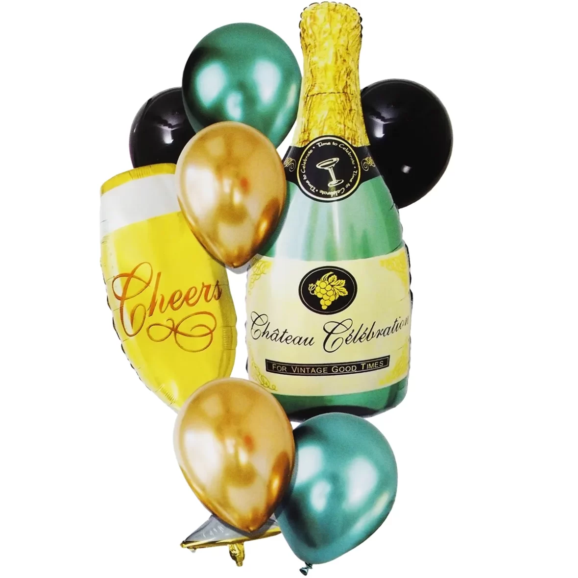 Set aranjament 8 baloane cu tematica Sampanie