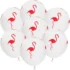Set 10 baloane latex Flamingo, alb, 30 cm