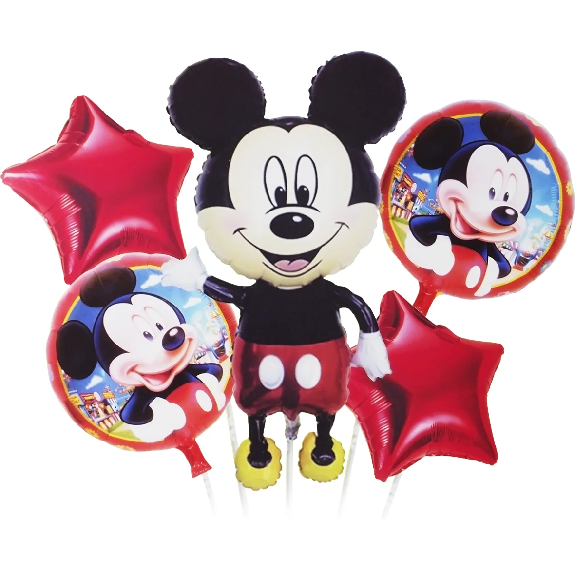 Set 5 baloane cu figurina Mickey