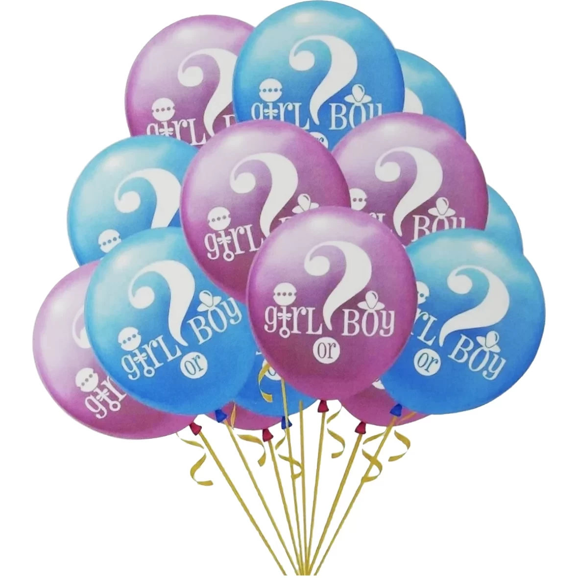 Set 10 baloane latex Gender Reveal, 30 cm