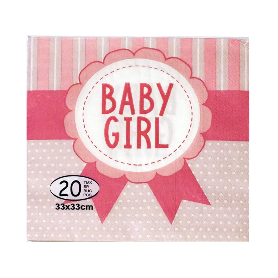 Set 20 servetele Baby Girl