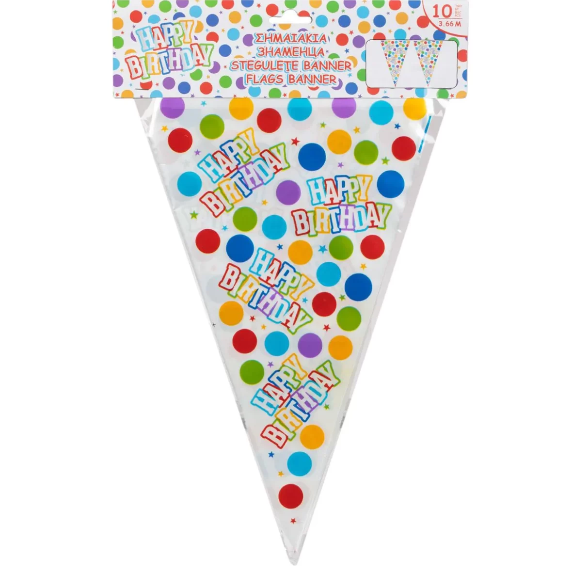 Set 10 stegulete cu bulinute multicolore