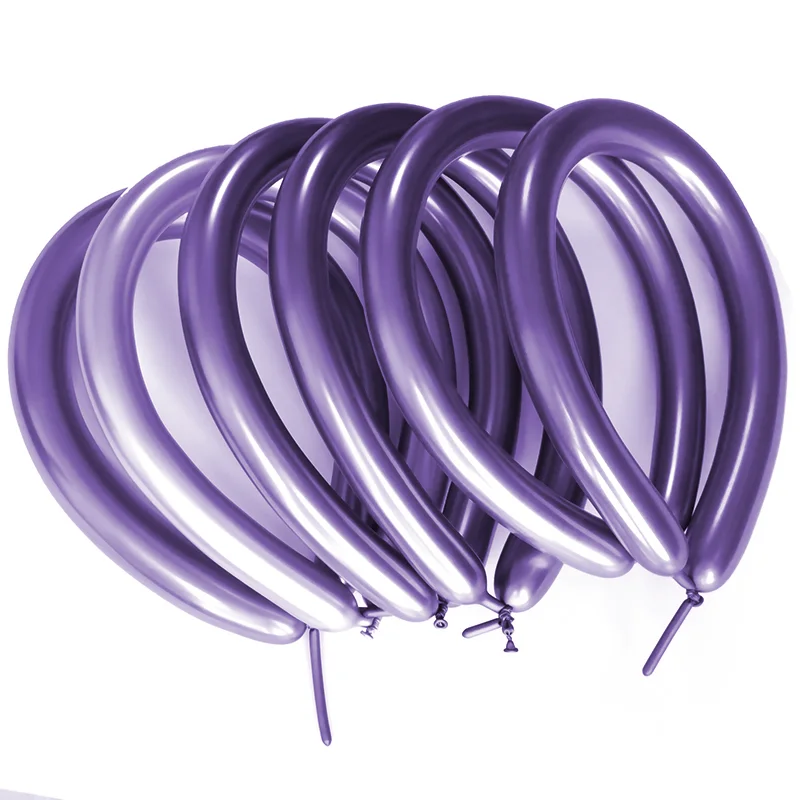 Set 10 baloane modelabile, cromate, mov, cod culoare #110