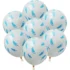 Set 10 baloane latex model Picioruse, albastru, 30 cm