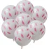 Set 10 baloane latex model Picioruse, roz, 30 cm