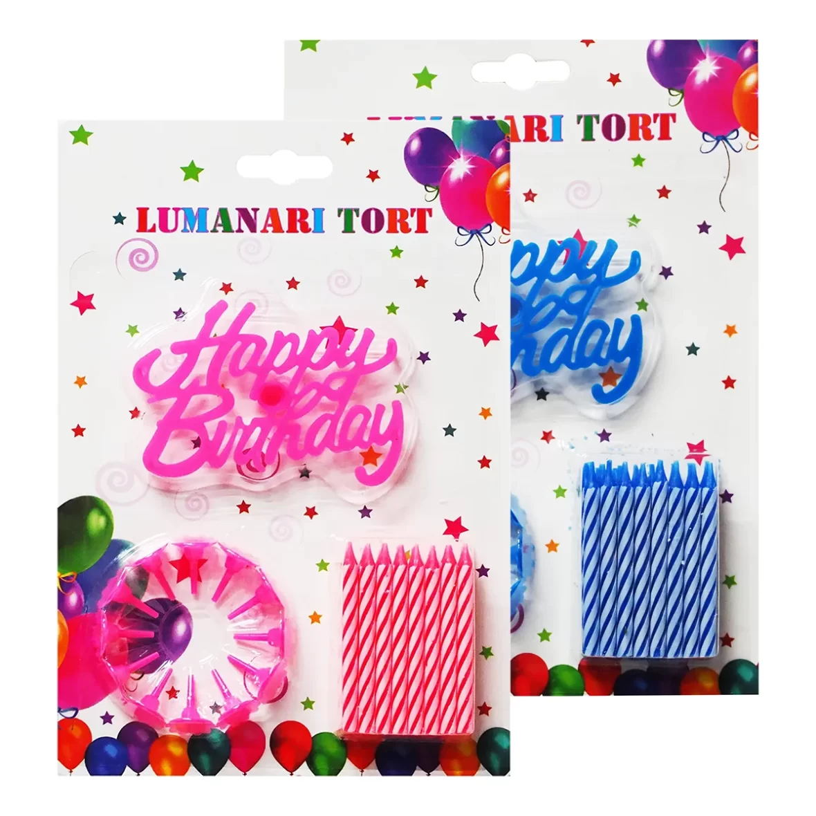 Set 24 lumanarele Happy Birthday