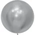 Balon latex Jumbo Argintiu Cromat, rotund, 90 cm, cod culoare #105