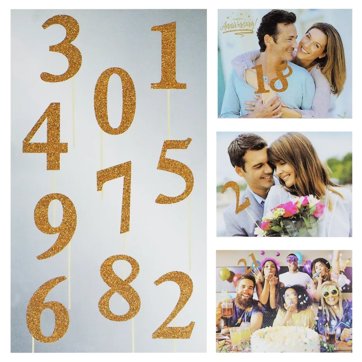 Set Propsuri cifre 0-9, auriu