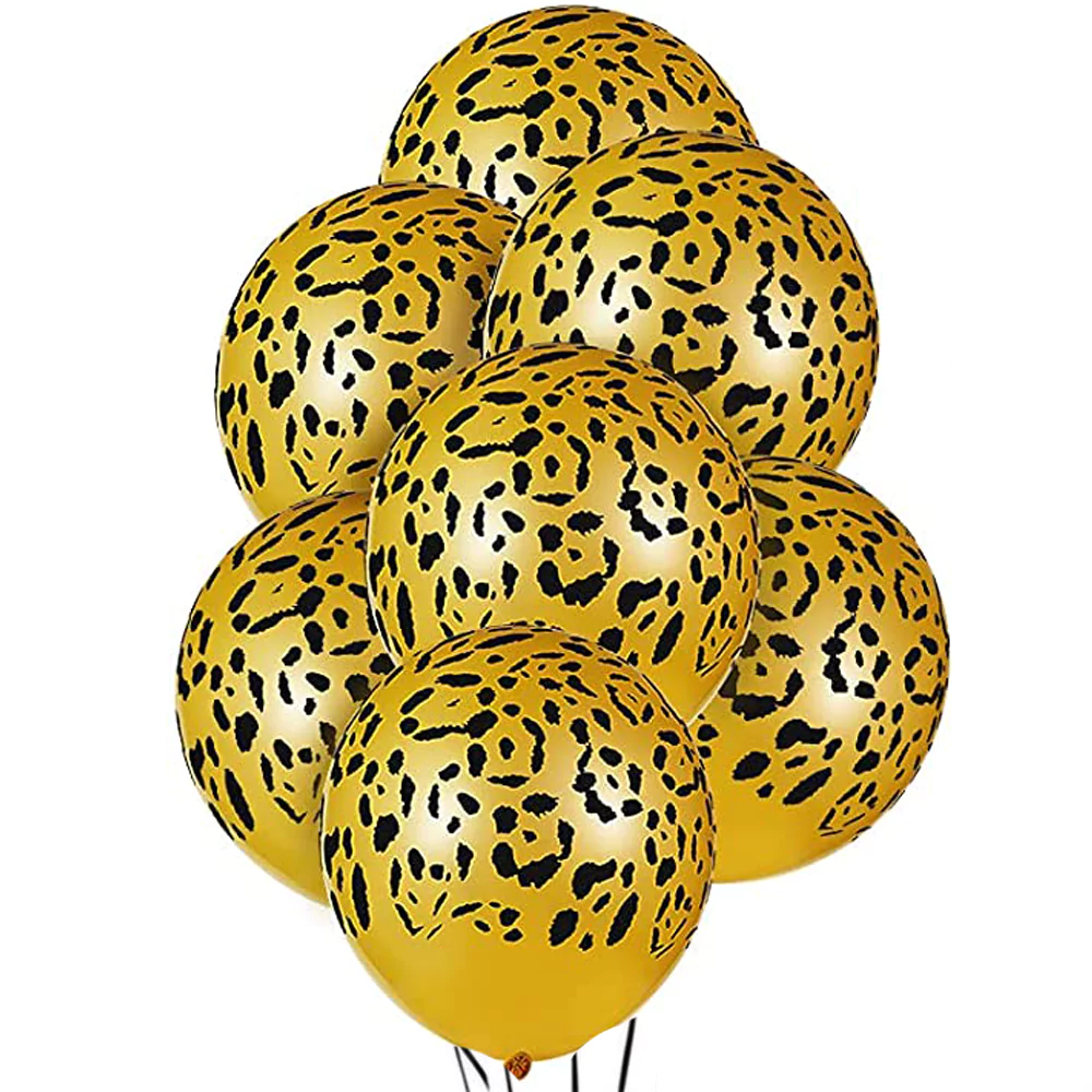 Set 10 baloane latex, model Leopard, 30 cm