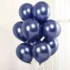 Set 6 Baloane Latex, Cromate, Albastru Inchis, 30 cm
