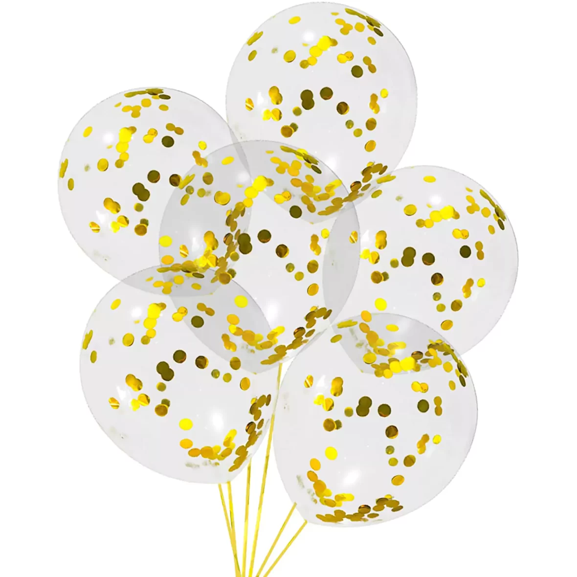 Set 10 baloane Confetti, Auriu, de 30 cm