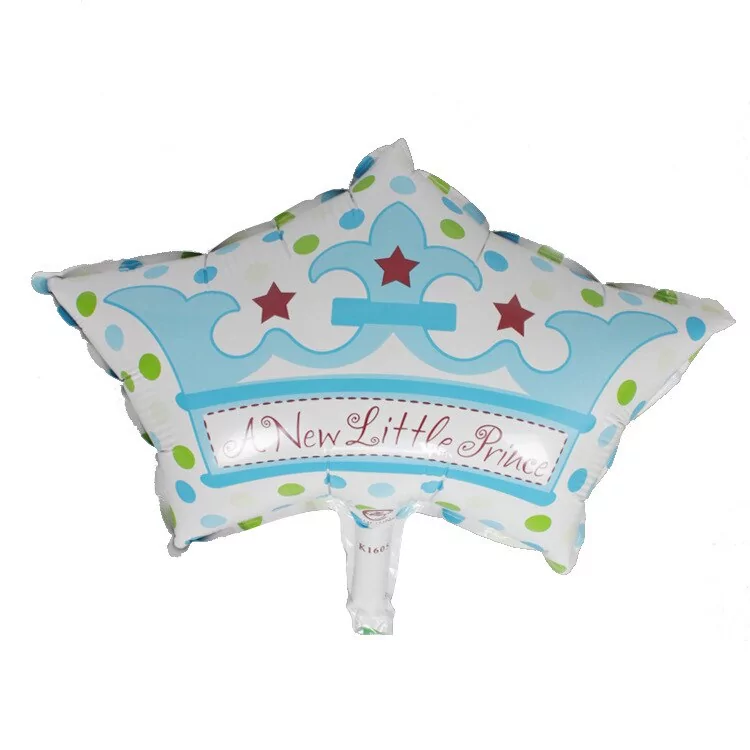 Balon coronita Prince, 50 cm, albastru