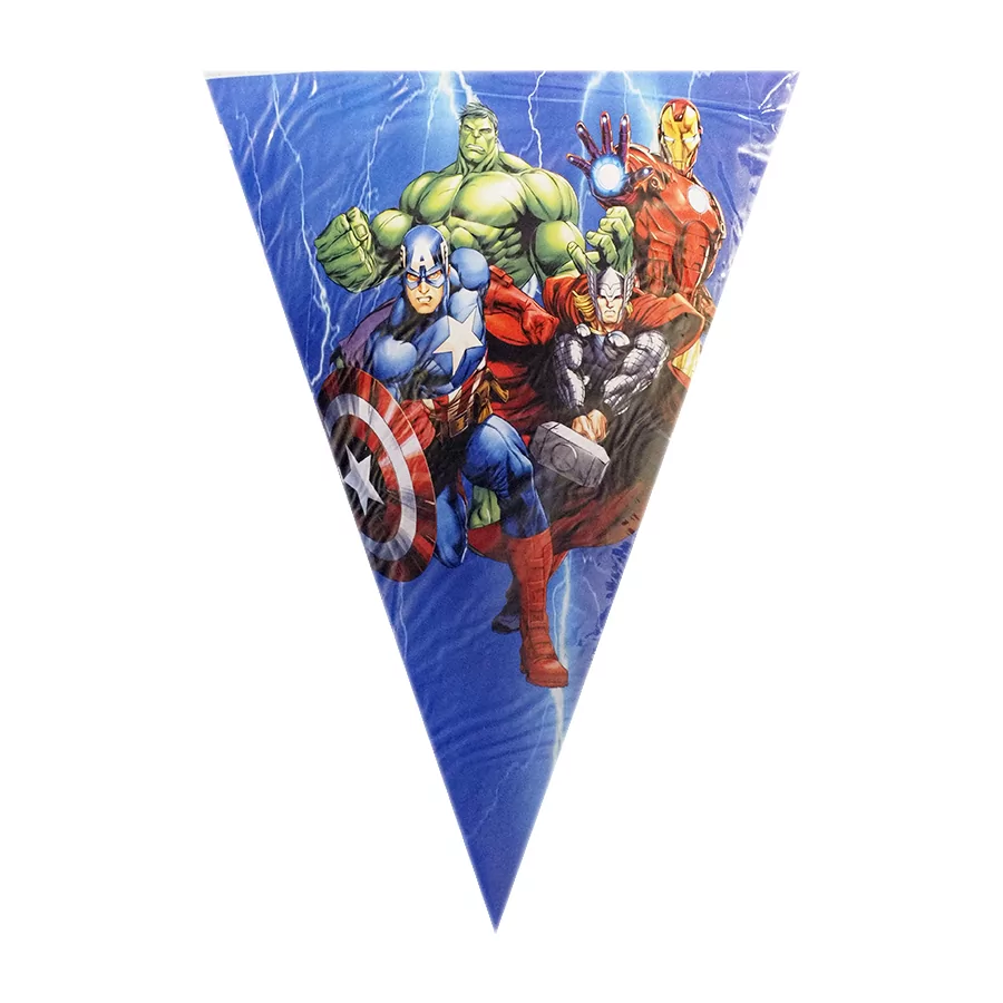Set ghirlanda cu 10 stegulete Supereroi