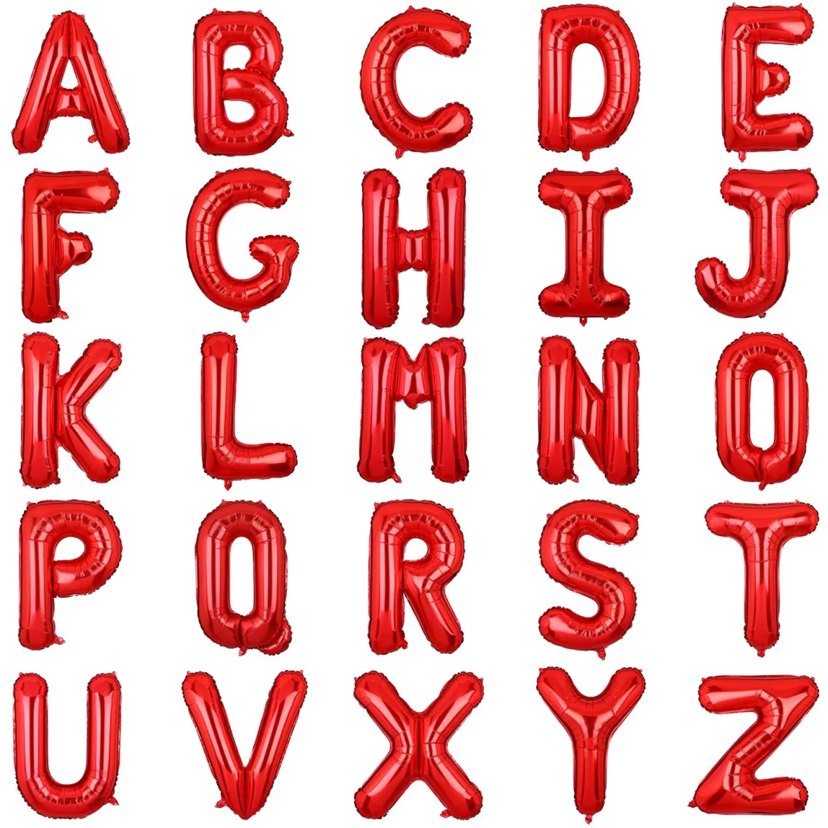 Baloane Litere A-Z, 40 cm, rosu