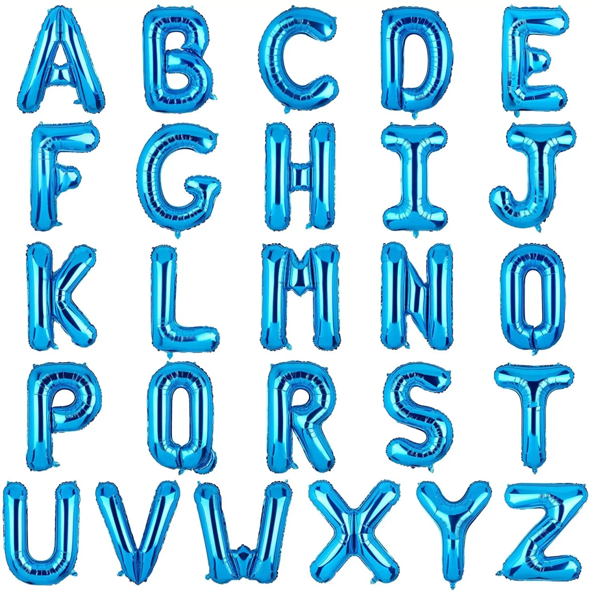 Baloane Litere A-Z, 40 cm, albastru