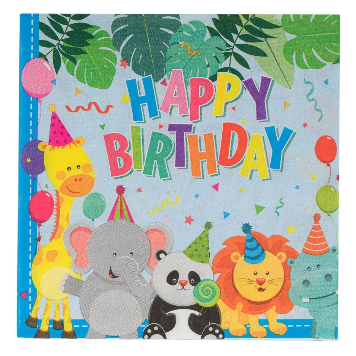 Set 12 servetele Jungle Party 33×33 cm