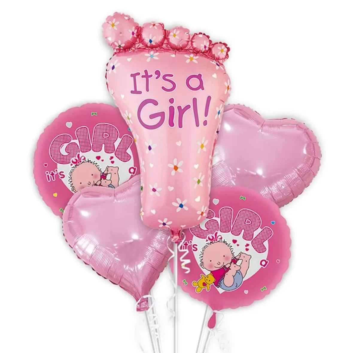 Set decor Piciorus It’s a Girl, 5 baloane