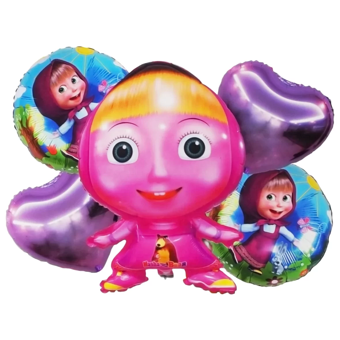 Set aranjament 5 baloane folie Masha