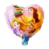Balon personaje printese, inimioara, 20 cm