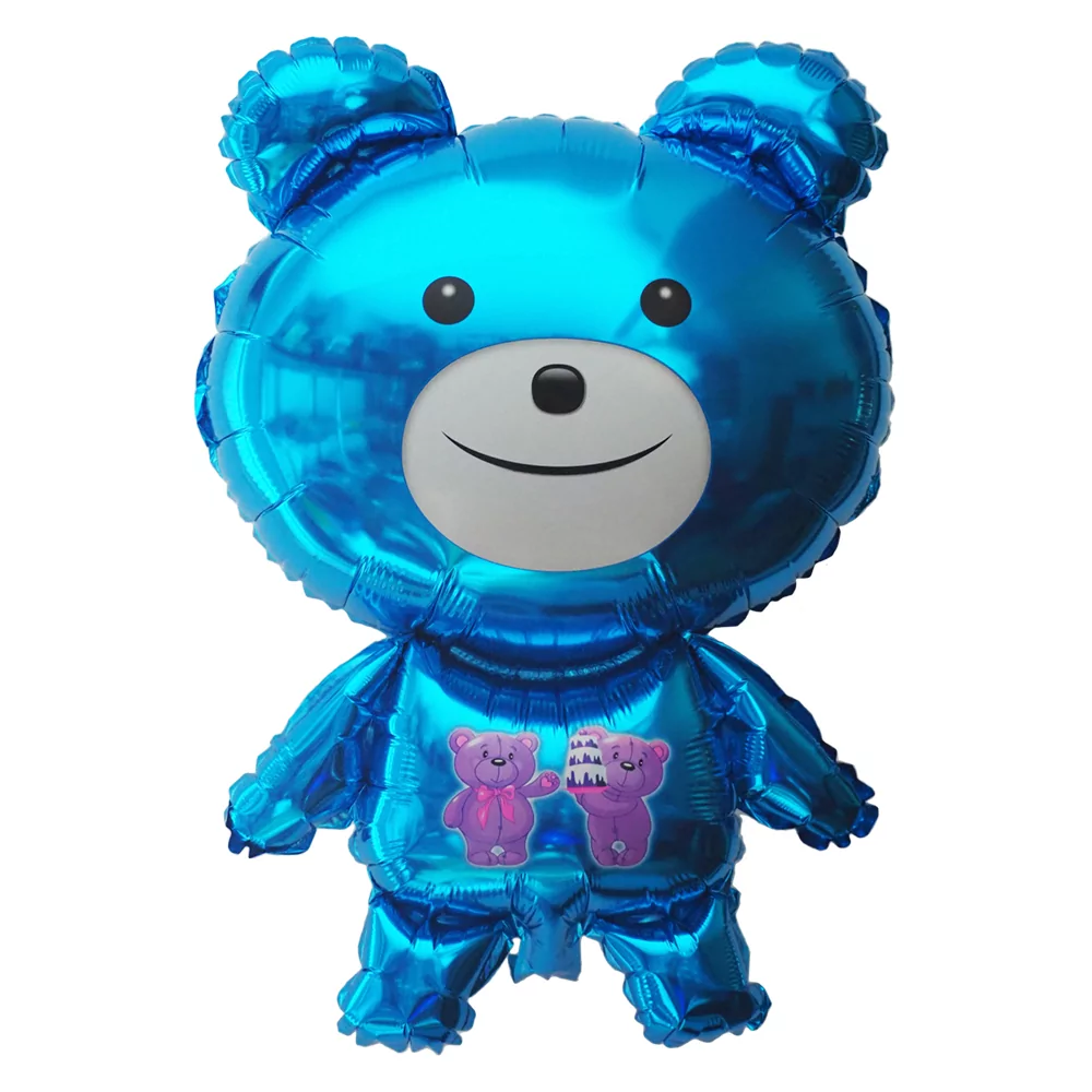 Balon figurina ursulet, albastru, 60 cm