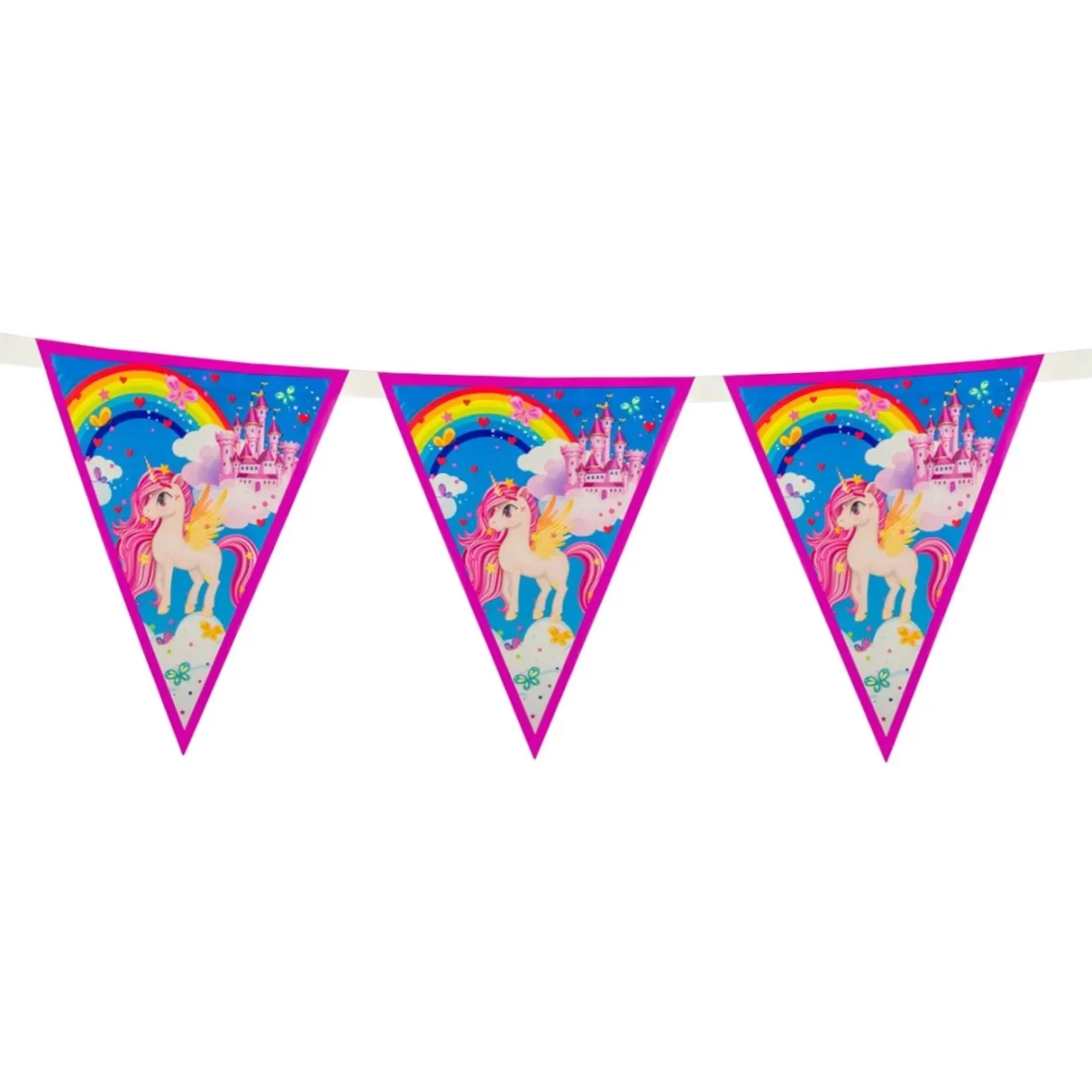 Set ghirlanda cu 10 stegulete Unicorn