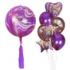 Set aranjament 8 baloane folie si latex, agate mov