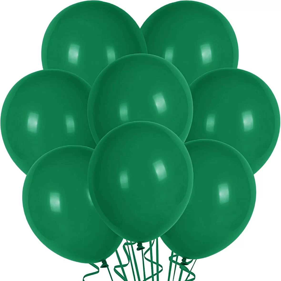 Set 10 baloane latex, Verde Army Inchis, de 30 cm, cod culoare #043