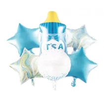 844-set-aranjament-6-baloane-cu-figurina-biberon-its-a-boy-albastru