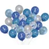 Set 24 baloane latex 1'st Birthday, cu confetti, albastru, 30 cm,